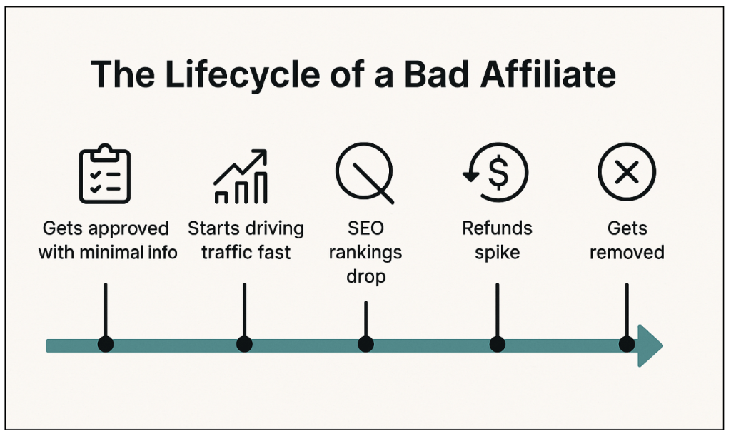 Lifecyle of a bad affiliate